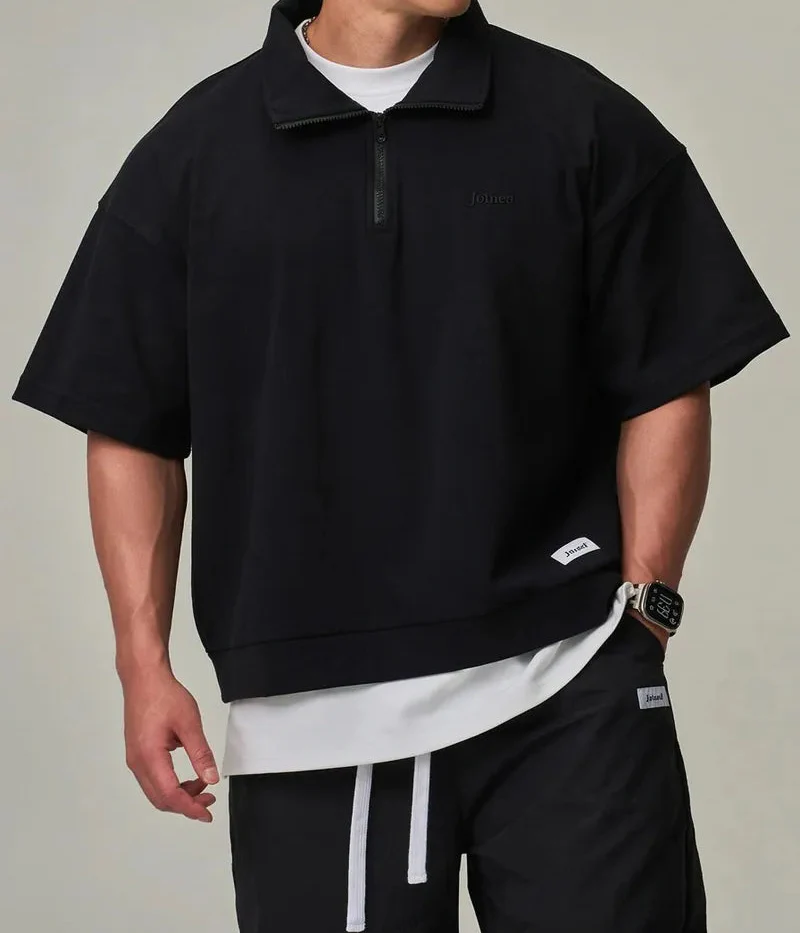 Half-Zip Oversized Shirt