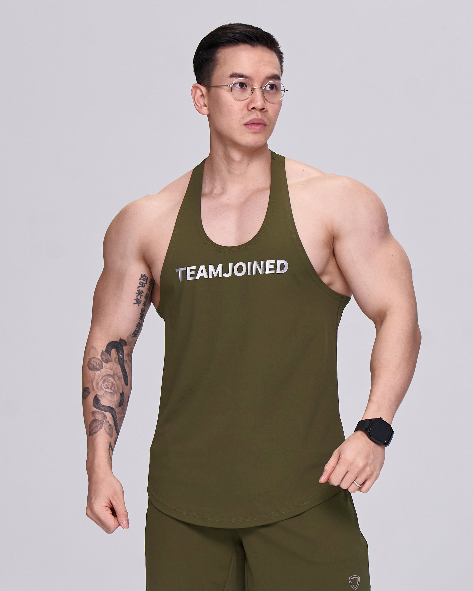 color_silver/army green