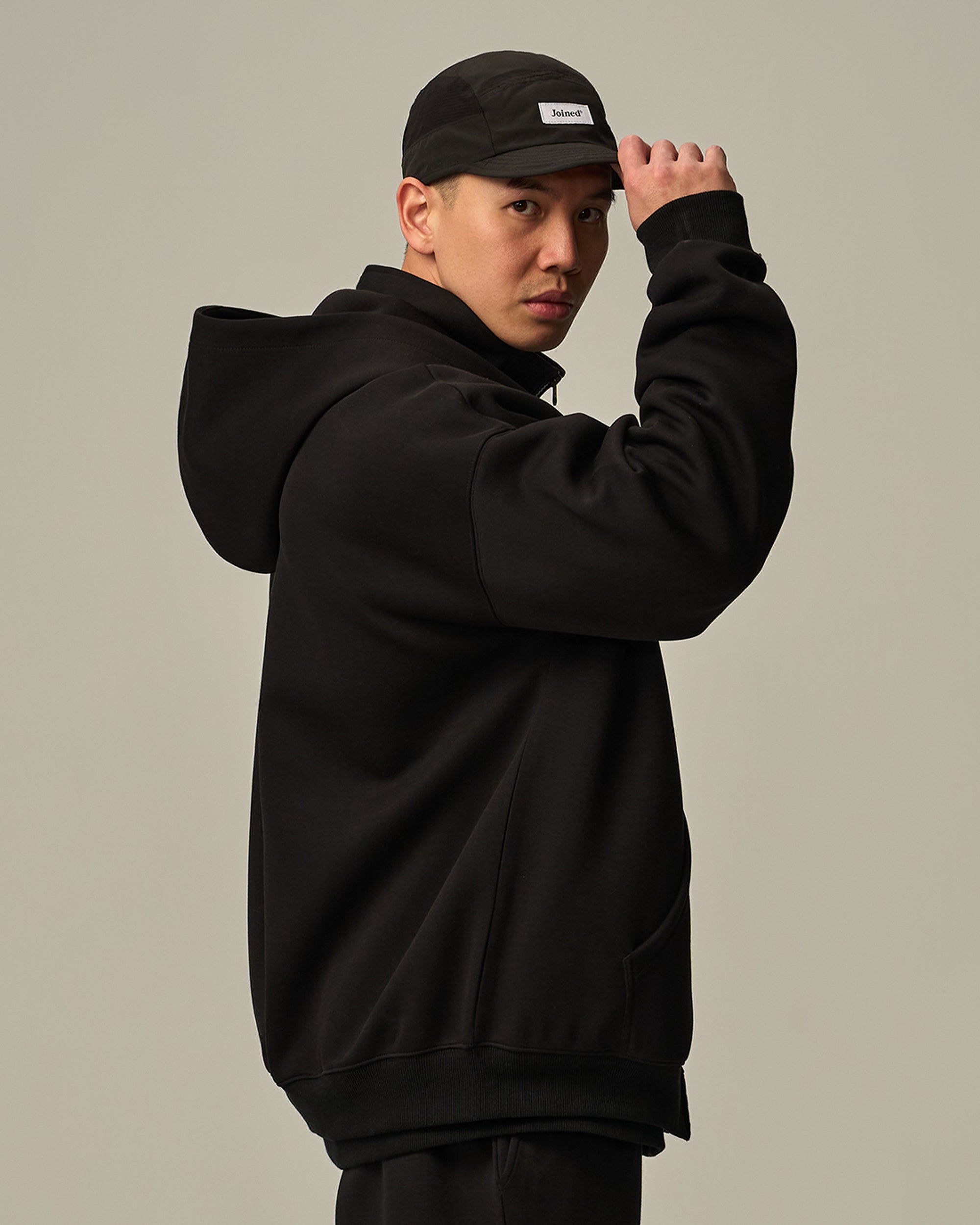 Track Zip-Up Oversized Hoodie