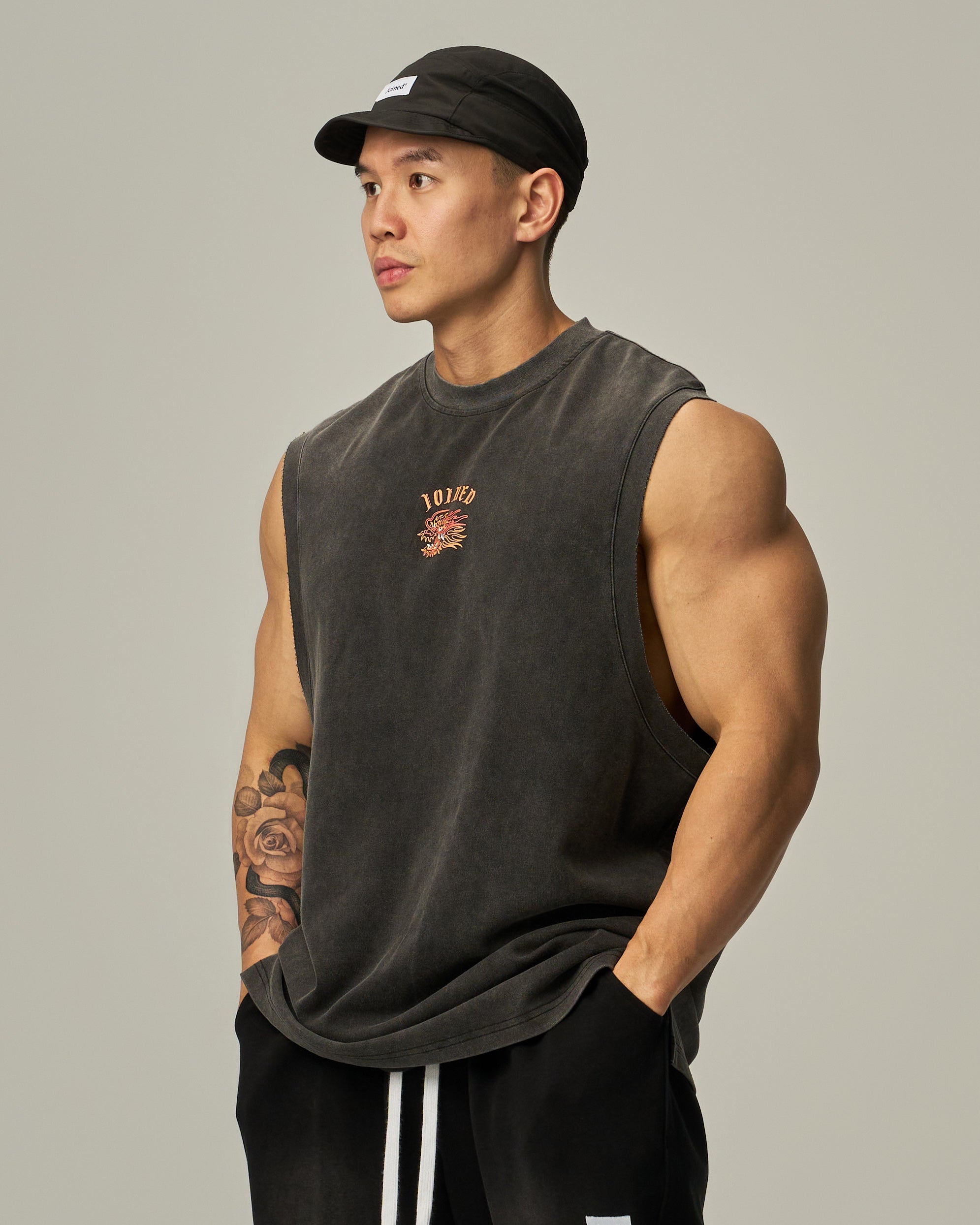 color_Orange / Washed Black