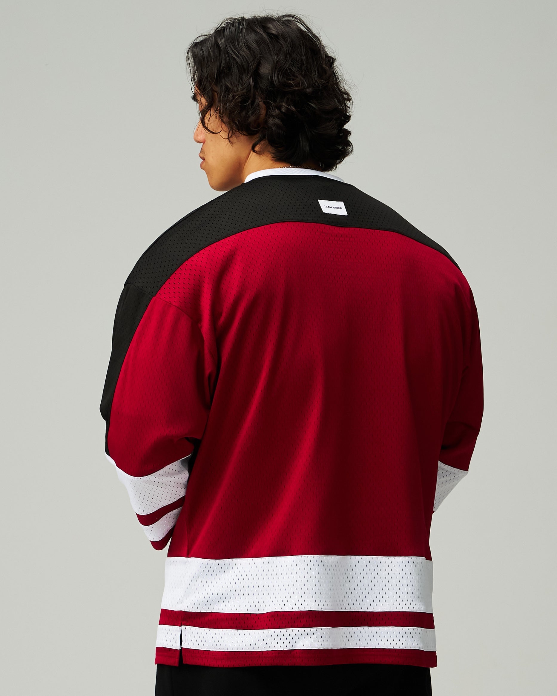 Mesh Spliced 3/4 Sleeve Jersey