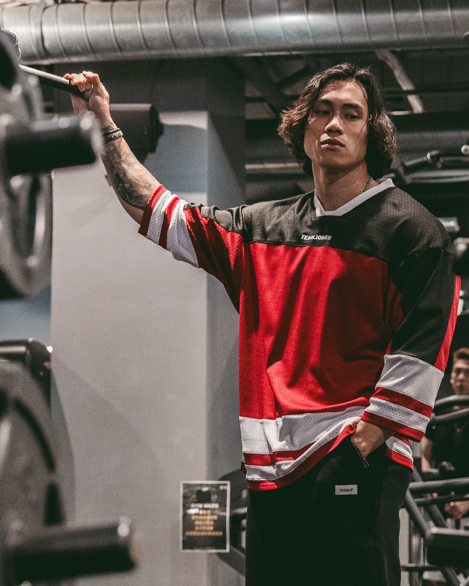 Mesh Spliced 3/4 Sleeve Jersey