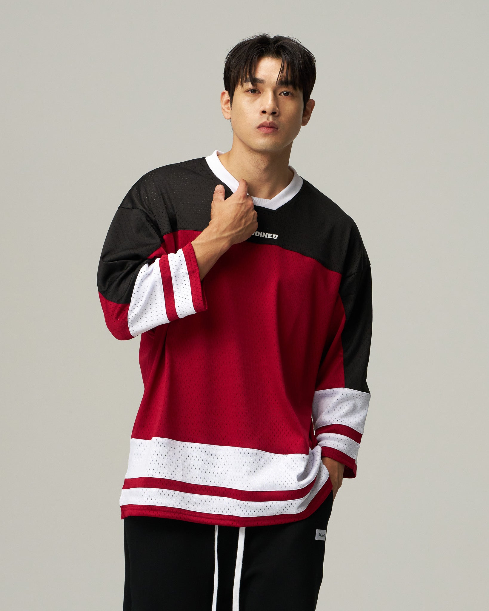 Mesh Spliced 3/4 Sleeve Jersey