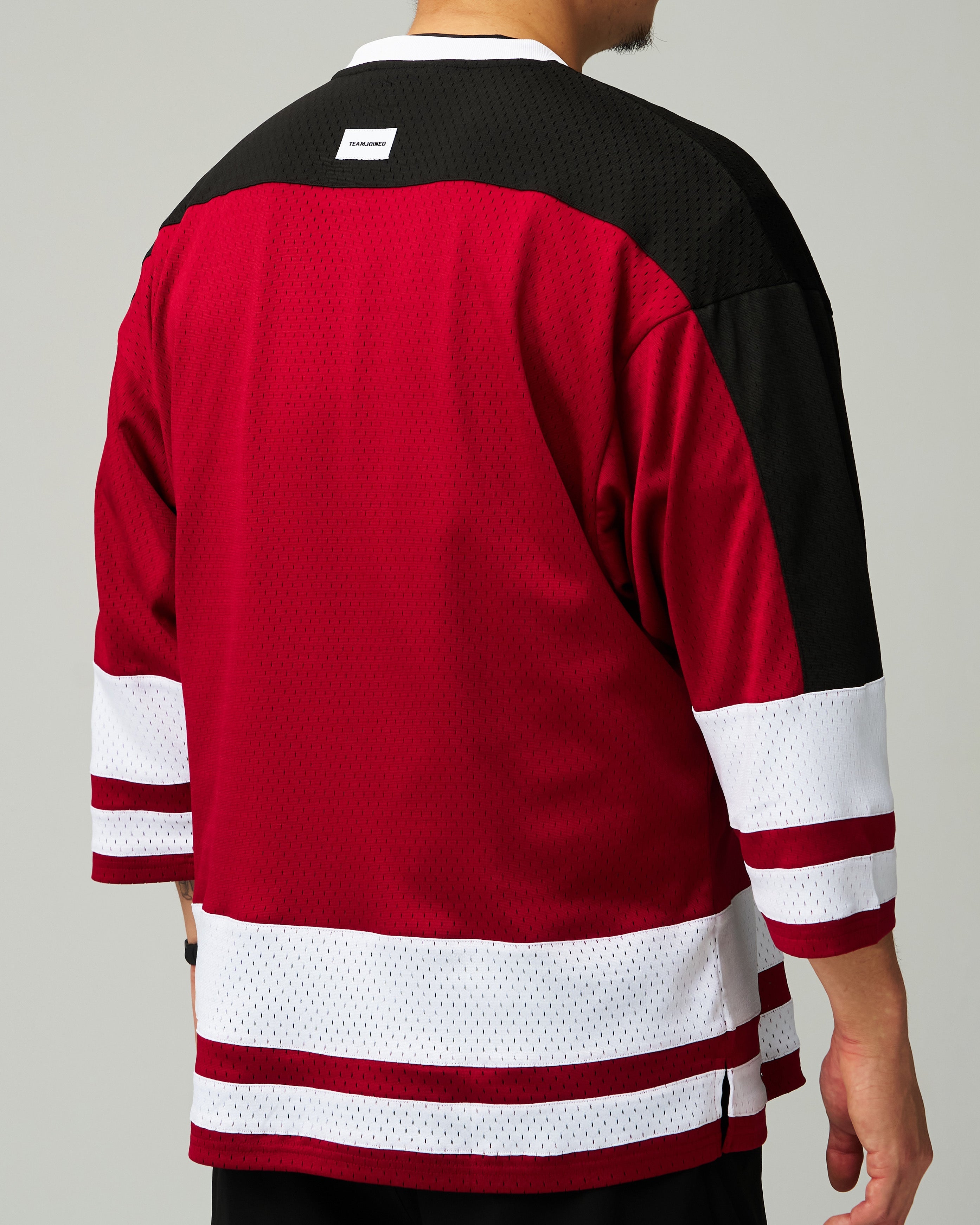 Mesh Spliced 3/4 Sleeve Jersey